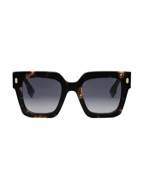 FENDI Women's Fendi Roma 50MM Square Sunglasses - Havana