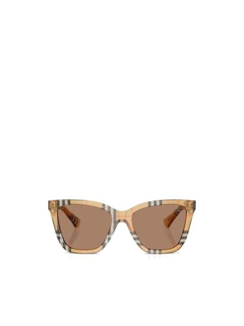 Burberry House check-pattern square-frame sunglasses