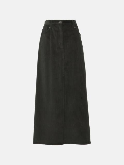 Cotton corduroy maxi skirt