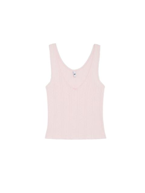 Cou Cou The Scoop Tank: Pointelle Baby Pink