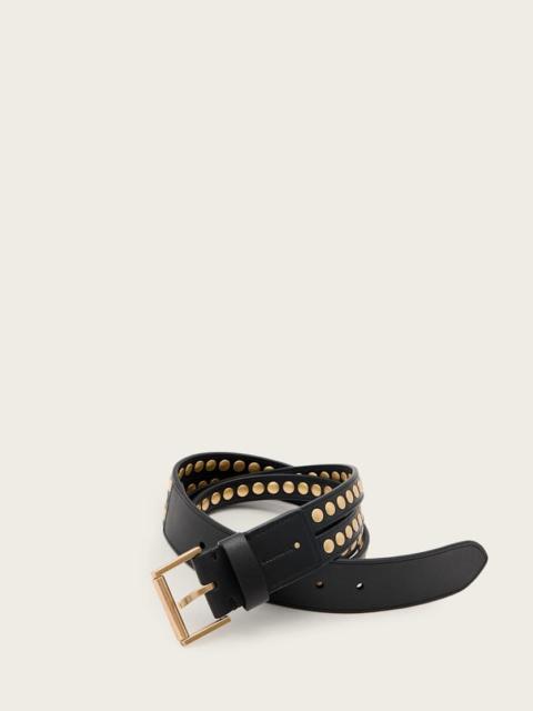 ALLSAINTS JESSICA STUDDED LEATHER BELT