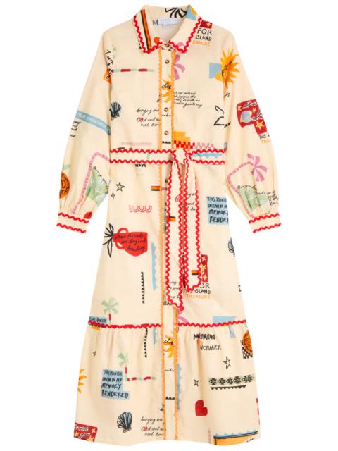 Never Fully Dressed Never Fully Dressed Poema Cotton-blend Maxi Shirt Dress