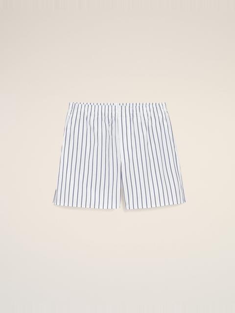 AMI Paris WHITE COTTON ELASTICATED SHORTS