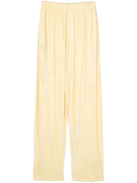 BALENCIAGA velvet-effect straight-leg trousers