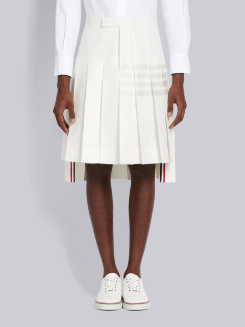 Thom Browne 4-bar knee-length pleated skirt