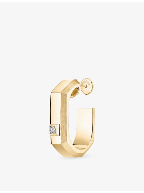 MESSIKA Moderniste Medium 18ct Gold And 0.03ct Diamond Single Hoop Earring