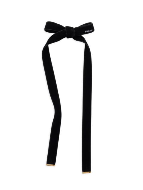 Prada Women's Velvet Hair Clip - Black
