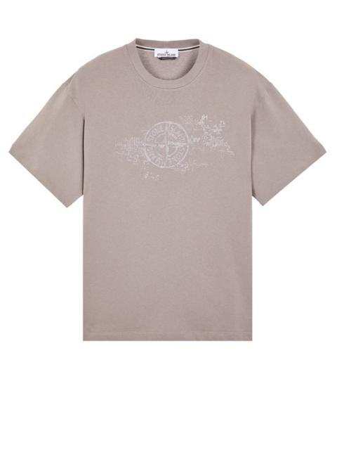 2RCE8 PRINTED COTTON JERSEY WITH 'CAMO THREE' EMBROIDERY DOVE GRAY