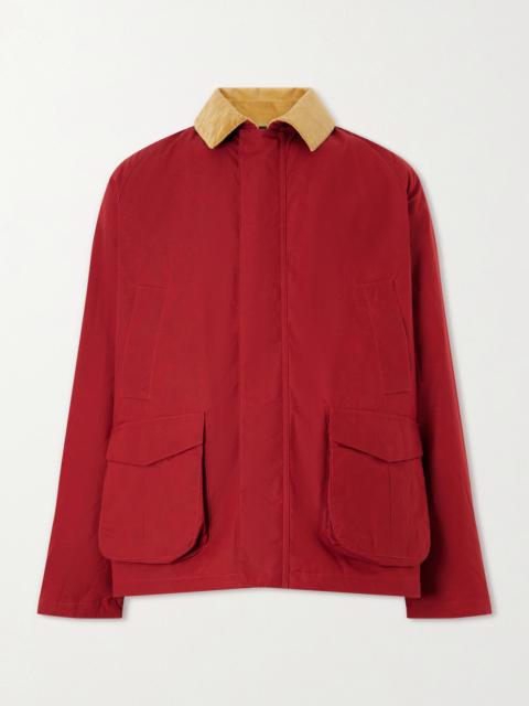 FORTELA Bristol Corduroy-Trimmed Waxed Cotton-Canvas Jacket