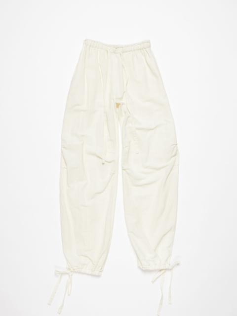 Relaxed drawstring trousers - Warm white