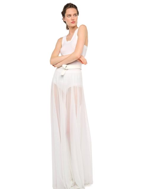 NORMA KAMALI FLARED SKIRT TO FLOOR WITH PANTY