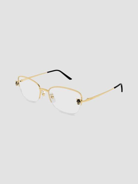 Cartier Women's Panthère de 55MM 24K-Gold-Plated Optical Eyeglasses - Gold