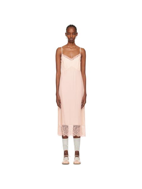 Simone Rocha Pink Gathered Midi Dress