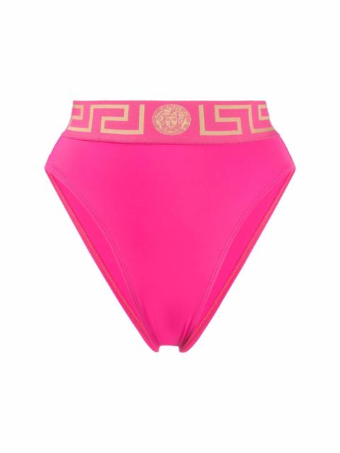 Greca high-waist bikini bottoms