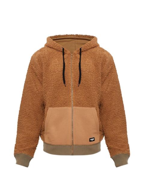 Moschino Active fleece-texture hoodie