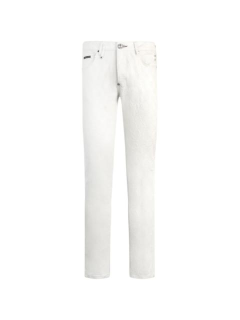 PHILIPP PLEIN embroidery monogram jeans