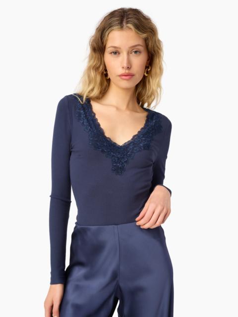 CAMI NYC ROONEY RIB KNIT TOP HARBOR