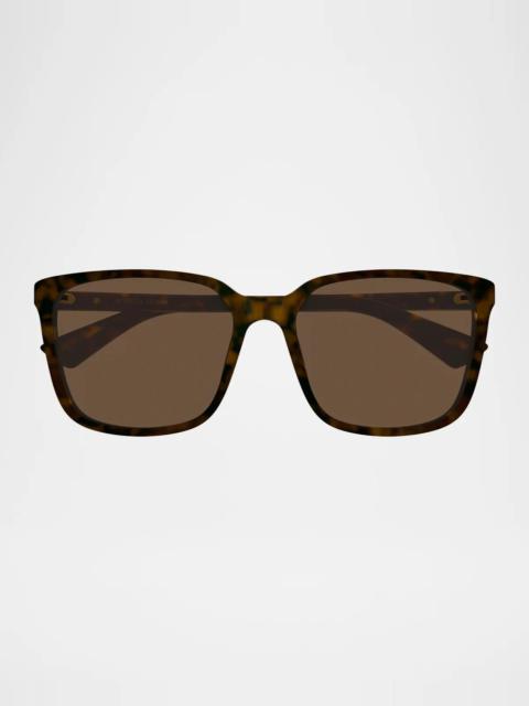 Bottega Veneta Slim Ribbon 57MM Square Rectangular Sunglasses