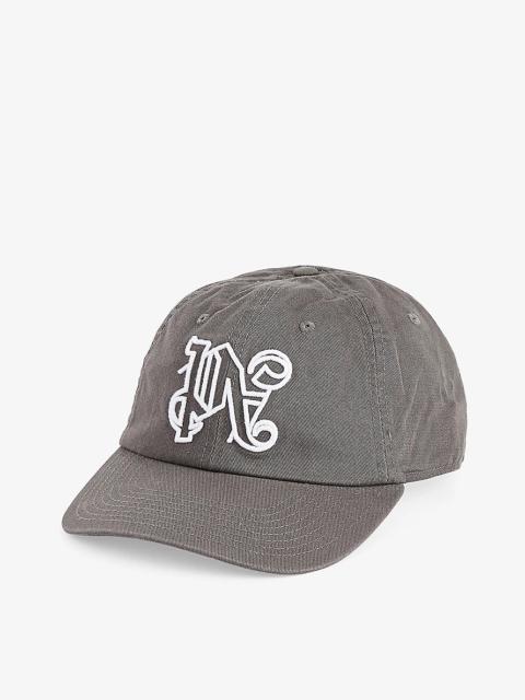 Palm Angels Monogram-embroidered cotton-twill cap
