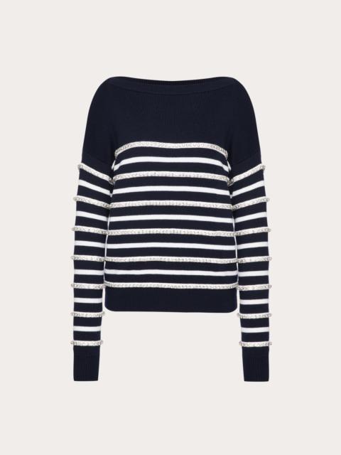 Valentino EMBROIDERED WOOL SWEATER