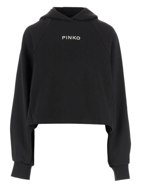 PINKO logo-embroidered hoodie