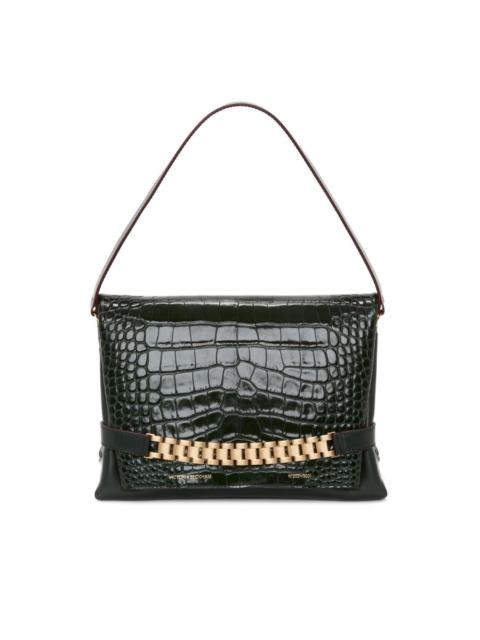 Victoria Beckham Chain Pouch crocodile-effect clutch bag