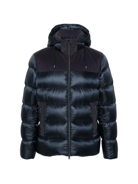 Herno Quilted Shell Hooded Down Jacket | REVERSIBLE