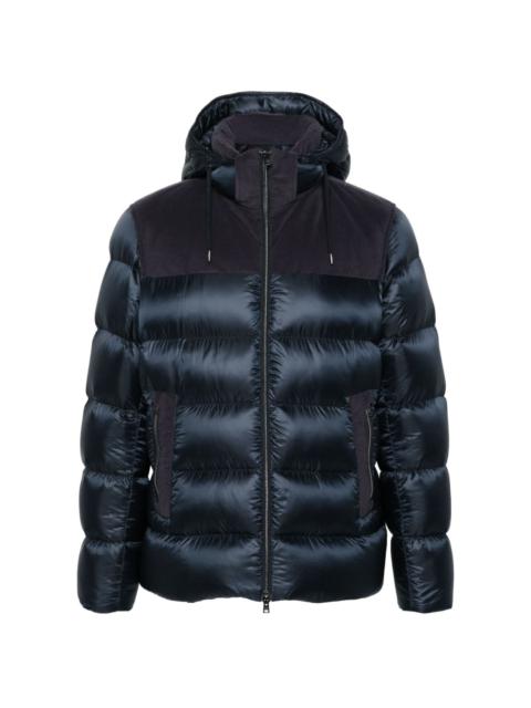 corduroy-panels down jacket