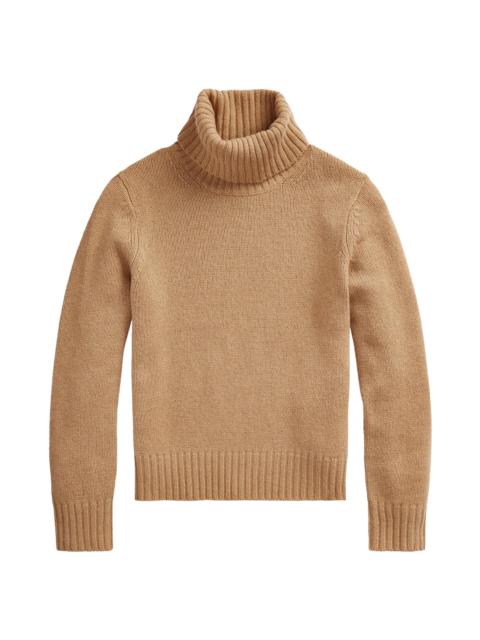 Polo Ralph Lauren Women's Wool Turtleneck Sweater - Collection Camel Melange