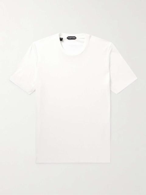 TOM FORD Placed Rib Slim-Fit Lyocell and Cotton-Blend T-Shirt