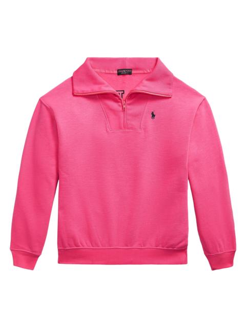 Polo Ralph Lauren Women's Pink Pony Fleece Half-Zip Sweatshirt - Pink