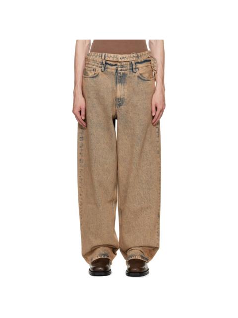 Y/Project Beige Multi Waistband Jeans