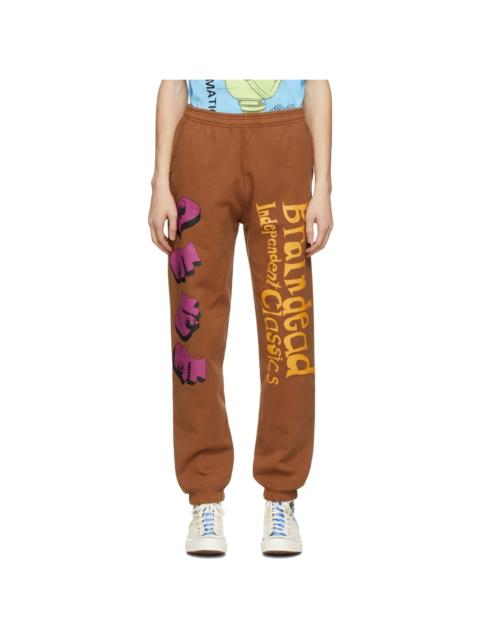 BRAIN DEAD Brown Independent Classics Lounge Pants