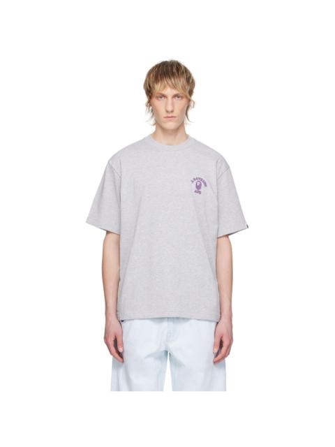 A BATHING APE® Gray College One Point T-Shirt