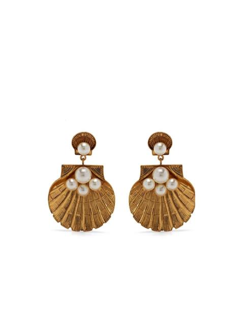 Ariel pearl-shell drop earrings