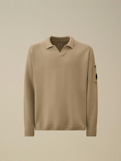 C.P. Company Cotton Chenille Polo Lens Sweater
