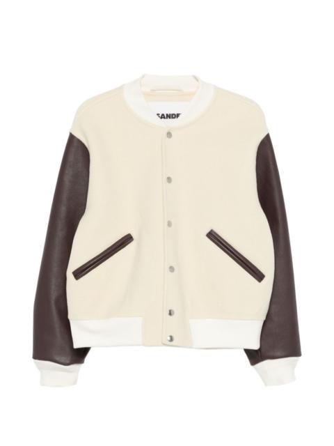 Jil Sander contrast-sleeve bomber jacket