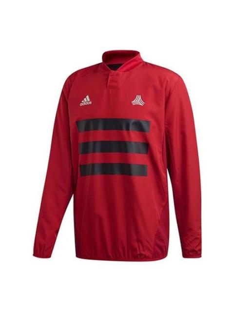 Men's adidas Casual Sports Pullover Long Sleeves Red T-Shirt DZ9594