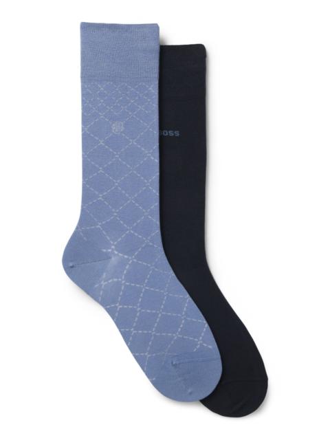 BOSS TWO-PACK OF COTTON-BLEND SOCKS IN A REGULAR LENGTH