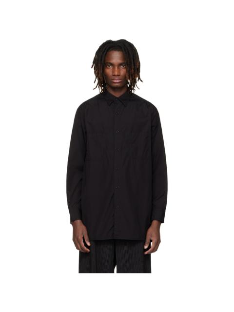 Yohji Yamamoto Black Big Standard Chain Stitch Shirt