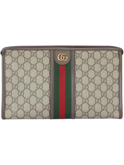 GUCCI Gucci Ophidia Zipped Pouch Beige/Ebony