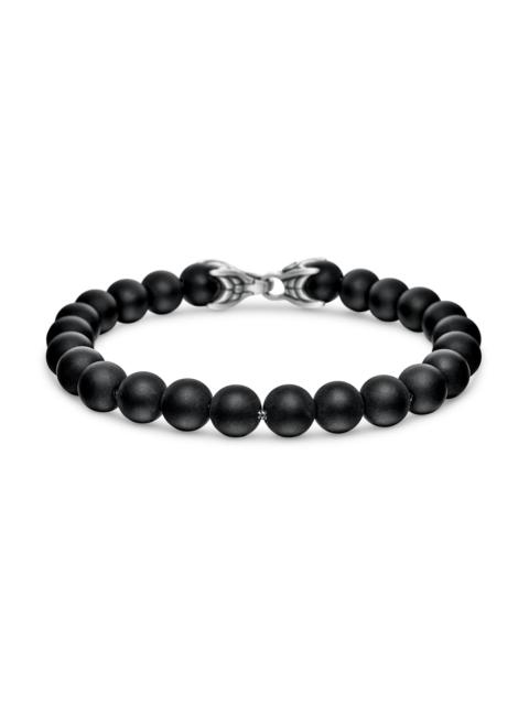DAVID YURMAN Men's Spiritual Beads Bracelet in Sterling Silver - Black Onyx