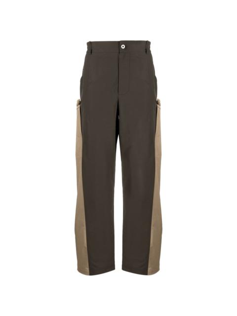 FENG CHEN WANG two-tone straight-leg trousers