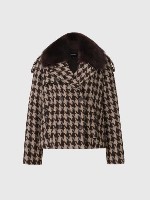 MACKAGE EDWINA-BHT Houndstooth Patterned Wool coat
