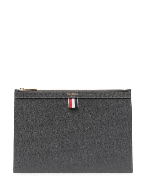 Thom Browne Small Document Holder In Pebble