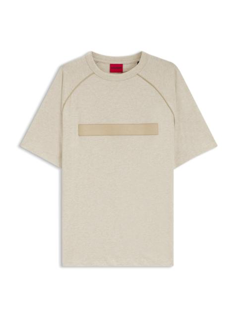 HUGO RELAXED-FIT COTTON JERSEY T-SHIRT WITH WIDE-SET LOGO