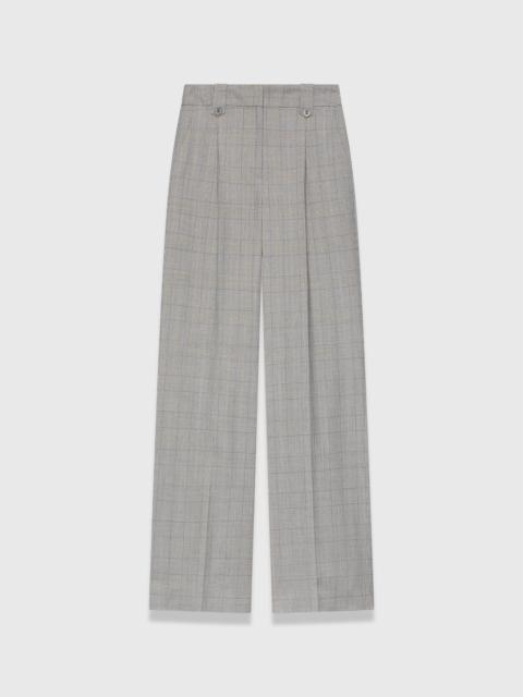 THE FOLD Hartford Wool Prince Of Wales Wide-Leg Trousers
