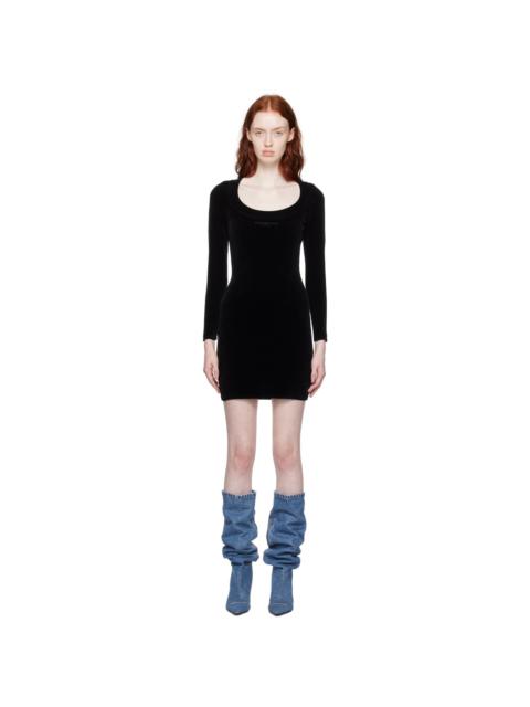 Black Bonded Minidress