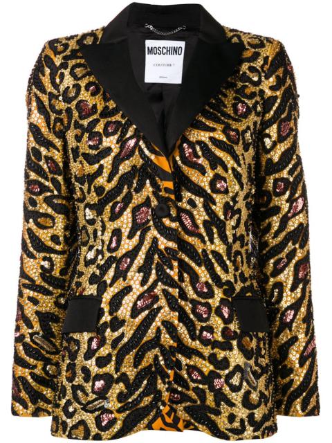 Moschino Tiger sequin-embellished blazer