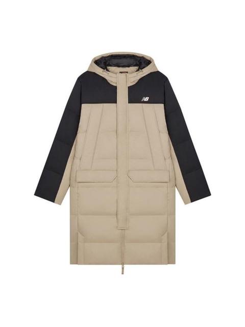 New Balance New Balance Winter Long Down Jacket 'Beige Black' AMJ33338-INC